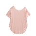 Slant neck short sleeved top for women