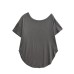 Slant neck short sleeved top for women