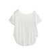 Slant neck short sleeved top for women