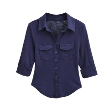 Collar and waist cinching top Collar and waist cinching top