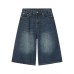 Casual Solid Color Deep Blue Denim