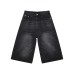 Casual Solid Color Deep Blue Denim
