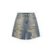 Unisex Denim Shorts, StraightShort Pants