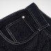 Color blocked leopard print pocket workwear jeans