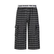 Plaid workwear cropped pants