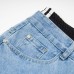 Fake two color blocked denim pants