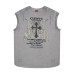 Cross letter wide shoulder vest
