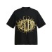 Flower tattoos graffiti prints short sleeves