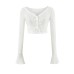 V-neck waist cinched top