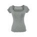 Slim fit round neck top for women