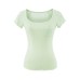 Slim fit round neck top for women