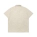 Solid color floral jacquard casual short sleeved shirt