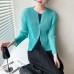 High-end Pleated Mesh Openwork Casual Lightweight Outerwear, Versatile and Fashionable for Spring and Autumn