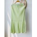 High-end Pleated A-Line Pencil Skirt with Fish Tail Design Casual and Versatile Summer Style