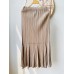 High-end Pleated A-Line Pencil Skirt with Fish Tail Design Casual and Versatile Summer Style