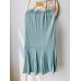 High-end Pleated A-Line Pencil Skirt with Fish Tail Design Casual and Versatile Summer Style