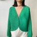 High-end Pleated Slim Fit Casual Cardigan with Shell Long Sleeve Coat
