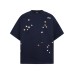 Geometric hot stamping short sleeves