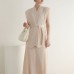 High-end Pleated French Loose Elegant Casual Sleeveless Tie-Outwear High-end Pleated French Loose Elegant Casual Sleeveless Tie-Outwear