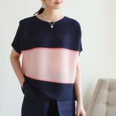 High-end Pleated Fashion Spliced Casual Irregular Plus Size Loose T-shir High-end Pleated Fashion Spliced Casual Irregular Plus Size Loose T-shir