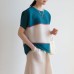 High-end Pleated Fashion Spliced Casual Irregular Plus Size Loose T-shir