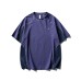 Color-Blocked Patchwork Design Short Sleeve for Men and Women