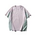 Color-Blocked Patchwork Design Short Sleeve for Men and Women