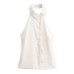 Hot girl flip neck hanging collar sleeveless top