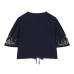 Spicy Girl Flower Embroidered Loose Short Top