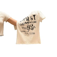 Letter Print Design Shoulder-Baring Short Sleeve T-Shirt Letter Print Design Shoulder-Baring Short Sleeve T-Shirt
