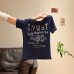 Letter Print Design Shoulder-Baring Short Sleeve T-Shirt 