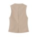 Slim fit sleeveless breasted top Slim fit sleeveless breasted top