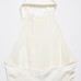 Silk textured flip top with neck hanging collar Silk textured flip top with neck hanging collar