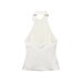 Silk textured flip top with neck hanging collar Silk textured flip top with neck hanging collar