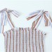 Pure striped honeycomb plaid top Pure striped honeycomb plaid top