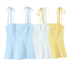 Versatile bow embellished slim fit top