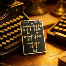 DIY Morse Code Learning Card - PCB Board with LED, Interactive Telegraph Key Practice Tool for Beginners