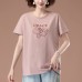 Embroidered round neck top
