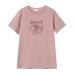 Embroidered round neck top