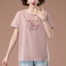 Embroidered round neck top