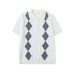 Diamond Jacquard Casual Commute Knit Polo Short Sleeve Men