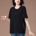 Round neck embroidered short sleeved top for women Round neck embroidered short sleeved top for women
