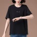 Round neck embroidered short sleeved top for women Round neck embroidered short sleeved top for women