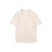 Solid Color Preppy Loose Casual Linen  Polo Short Sleeve Men