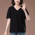 V-neck short sleeved top
