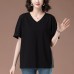 V-neck short sleeved top
