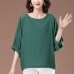 Round neck short sleeved top