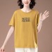 Round neck short sleeved top for women