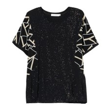 Round neck short sleeved top for women