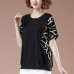 Round neck short sleeved top for women